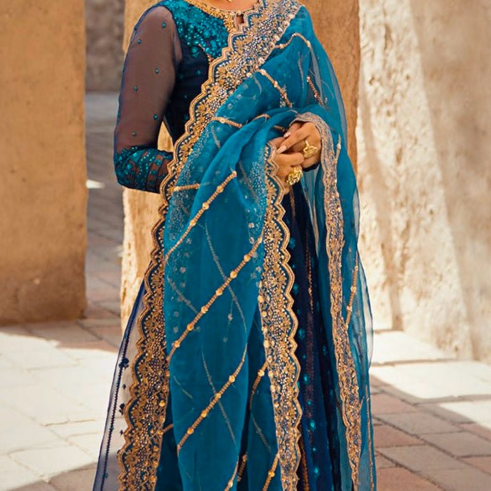 Bollywood Pakistani Long Anarkali Size 40 by Maryum Brand